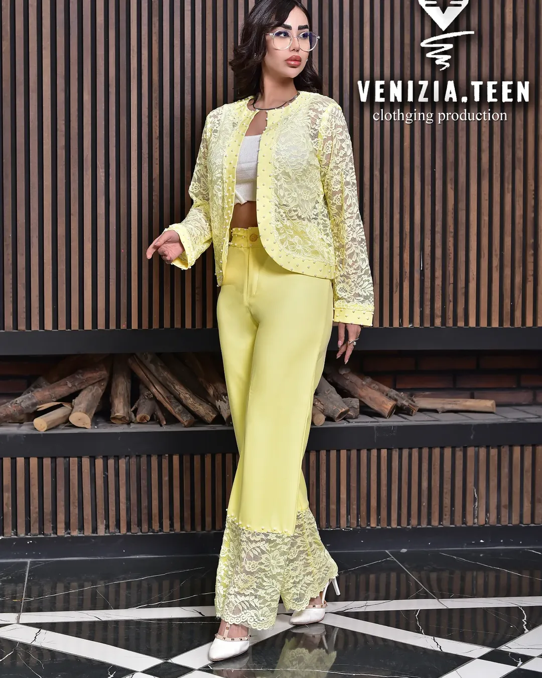 کت وشلوار گیپور مرواریدی